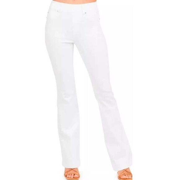 NWOT SPANX Flare Denim Jean Leggings In White Size SP - Picture 2 of 5